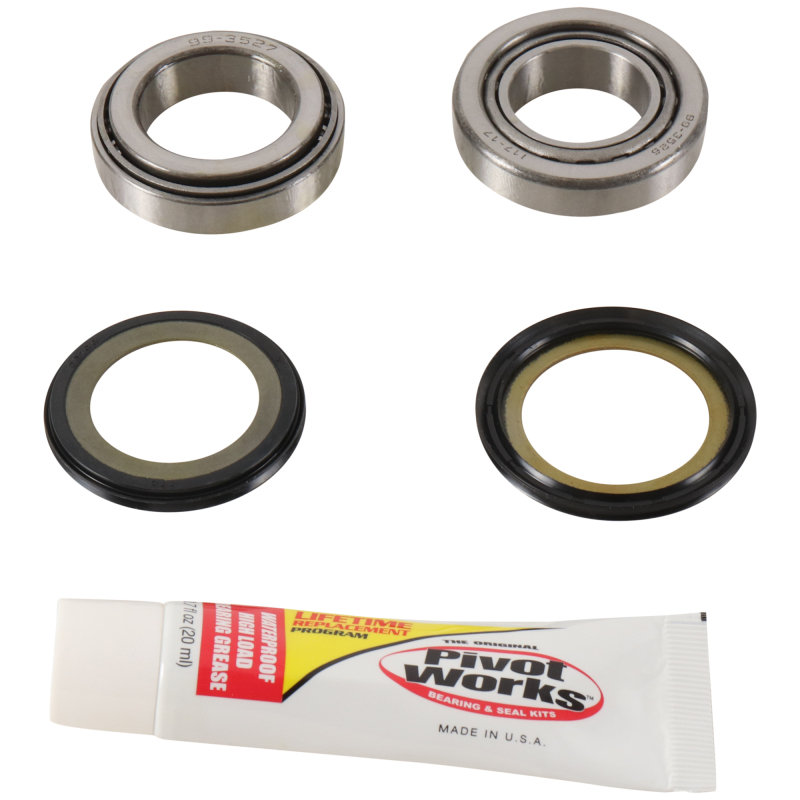 Kawasaki KX60 Steering Stem Bearing Kit - Pivot Works - Double Sealed Ball Bearings - `83-`03